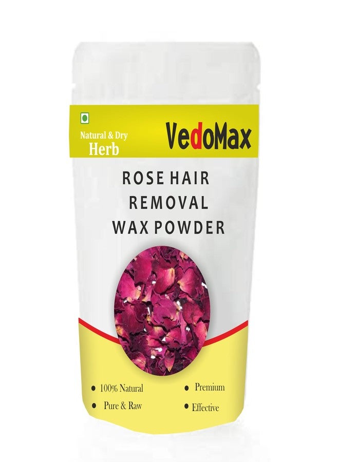 VedoMax Herbal Painless Rose Hair Wax Powder| Rose Hair Wax Powder for Facial and all Skin Areas, Legs, Underarms, Bikini Area, Facial etc, Easy to use at home, No Chemicals No Irritation - (50 gm) - Image 1