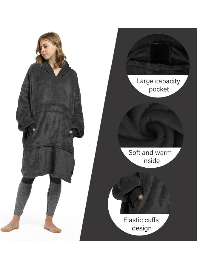 Catalonia Catalonia boys Hoodie Sweatshirt Kids Oversized Blanket Sweatshirt, Sherpa Fleece Hoodie, Super Soft Warm Comfortable Pullover with Large Front Pocket for Boys Girls Teens (7-13 yr) - Image 4