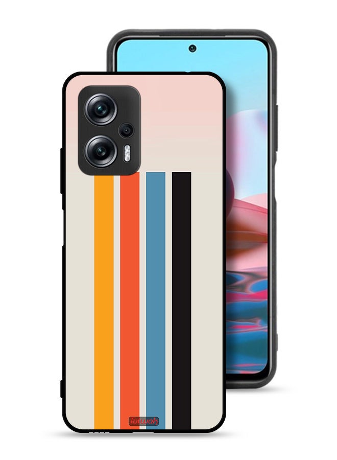 Tolwak Xiaomi Redmi Note 11T Pro 5G Protective Case Cover Straight Lines Pattern - Image 1