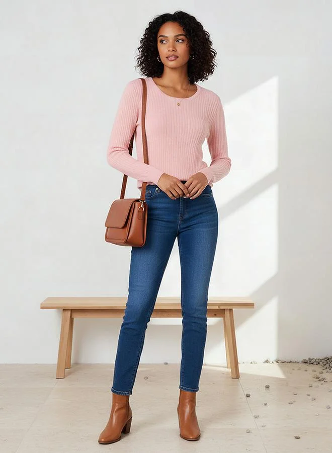 تواكستريمز 2Xtremz Slim Fit Textured Round Neck Tricot Sweater