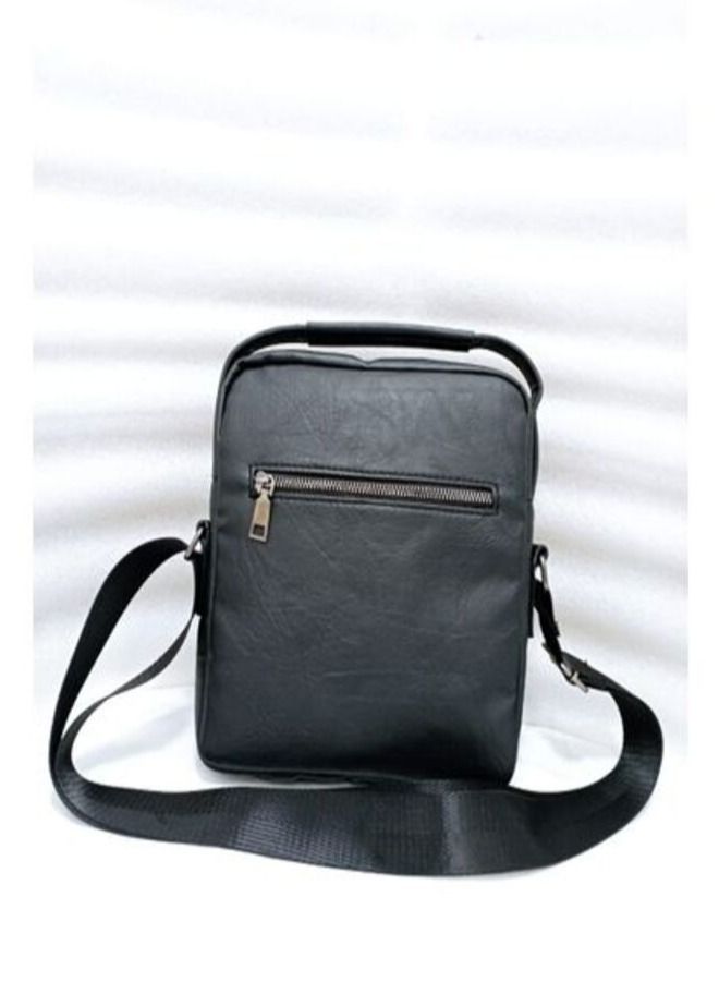 Jupiter Leather Crossbody Bag - Black - Image 3