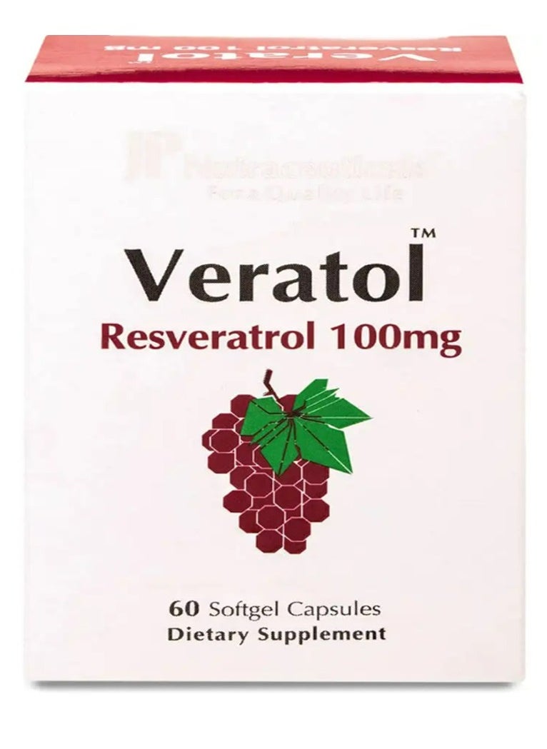 JP Neutraceuticals Veratol 100 mg 60 capsules  - Image 2
