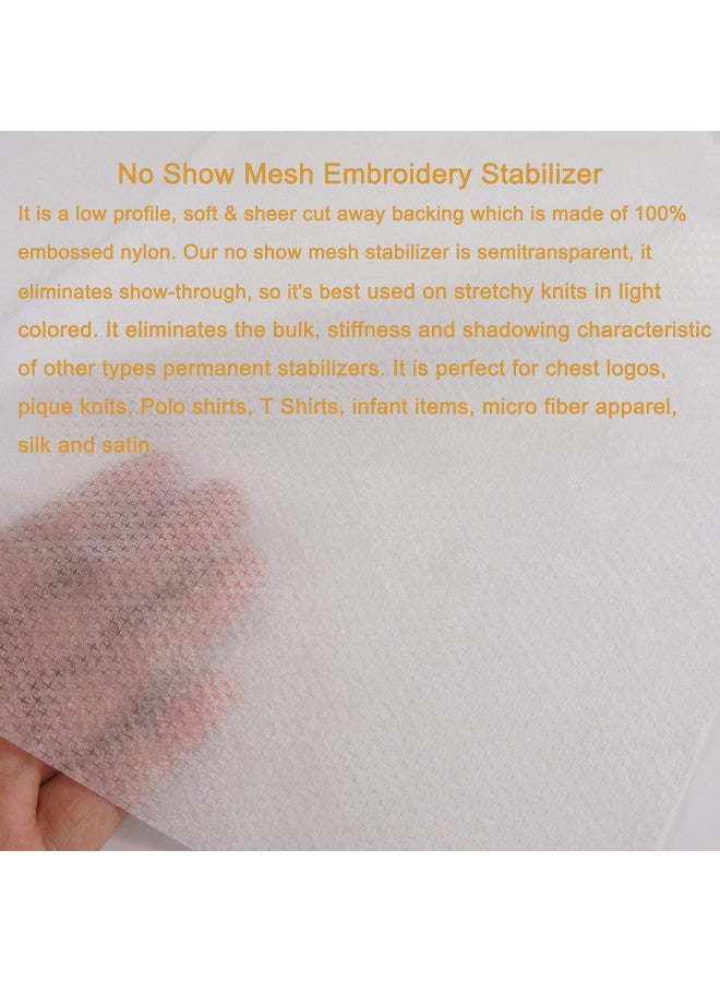 New brothread No Show Mesh Machine Embroidery Stabilizer Backing 12" x 50 Yd roll - Light Weight 1.8 oz - Cut into Variable Sizes for Machine Embroidery and Hand Sewing - Image 3