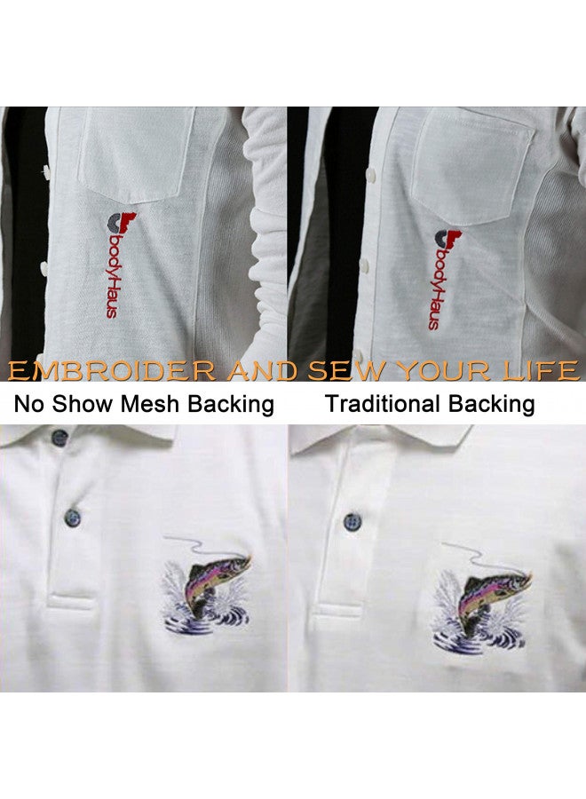 New brothread No Show Mesh Machine Embroidery Stabilizer Backing 12" x 50 Yd roll - Light Weight 1.8 oz - Cut into Variable Sizes for Machine Embroidery and Hand Sewing - Image 5