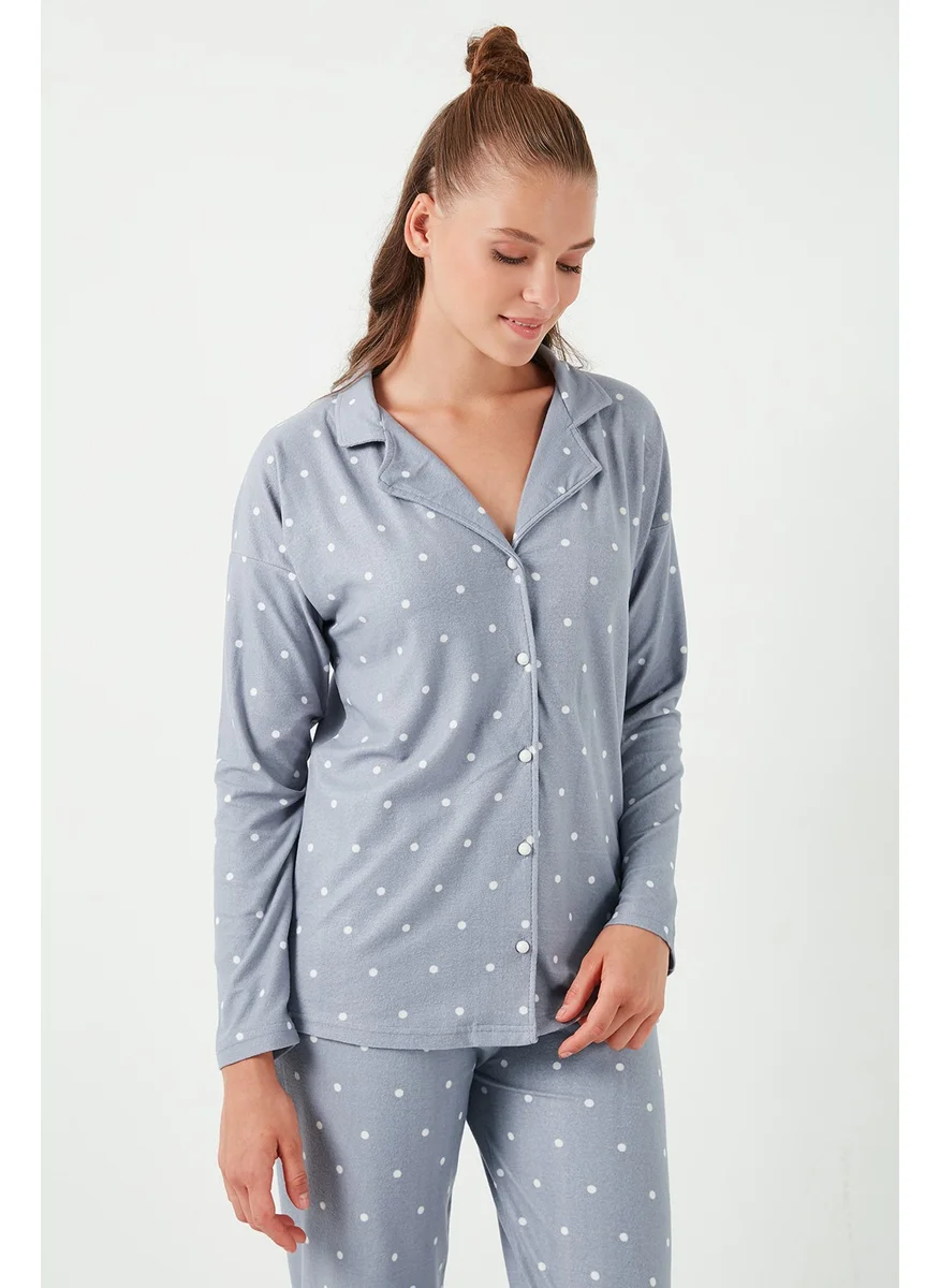 Lela Stretch Standard Fit Buttoned Pajama Set Women's Pajama Set 60956601