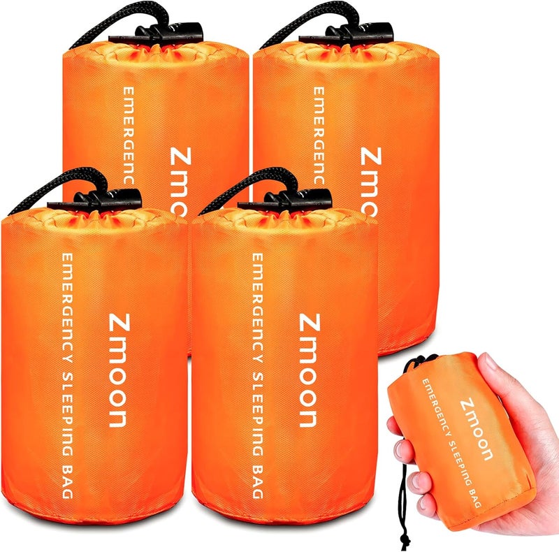 Zmoon Emergency Sleeping Bag Survival Bag, Portable Waterproof Thermal Bivy Sacks,Bivvy Bags,Camping Mylar Sleeping Bag Survival Gear Emergency Blankets Survival Shelter - Image 1