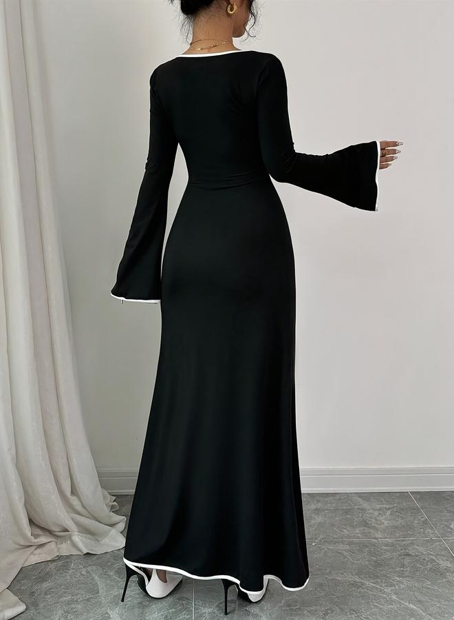 Take Two Black Bell Sleeves Maxi Dress - Image 3