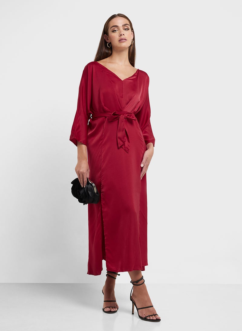 جينجر فستان ميدي بحزام - Image 1