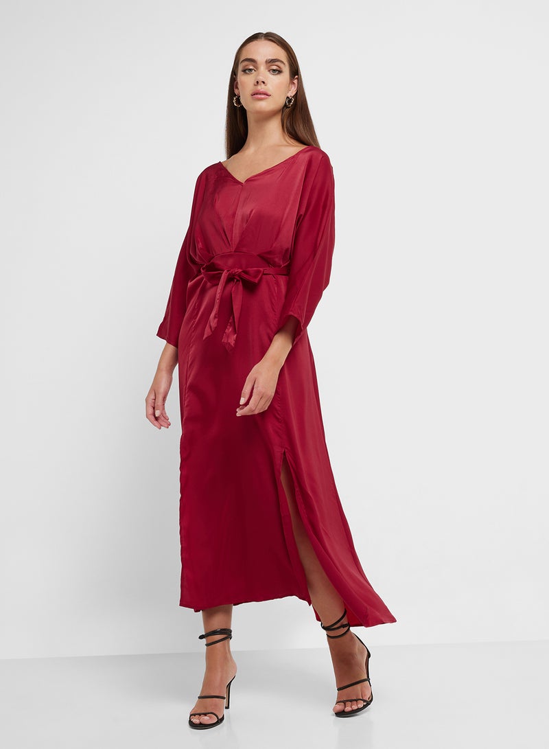 جينجر فستان ميدي بحزام - Image 4