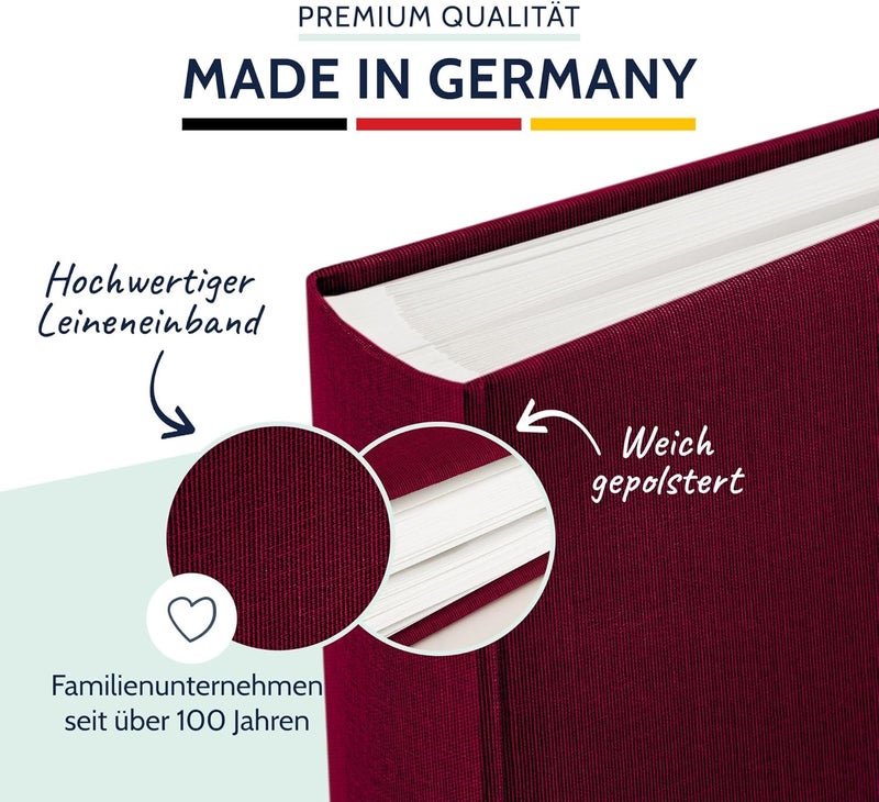 Goldbuch 31807 Summertime Trend Photo Album, 30 x 31 cm, Photo Book with 100 White Pages & Glassine Dividers, Linen Photo Album, Memory Album, Blackberry - Image 3