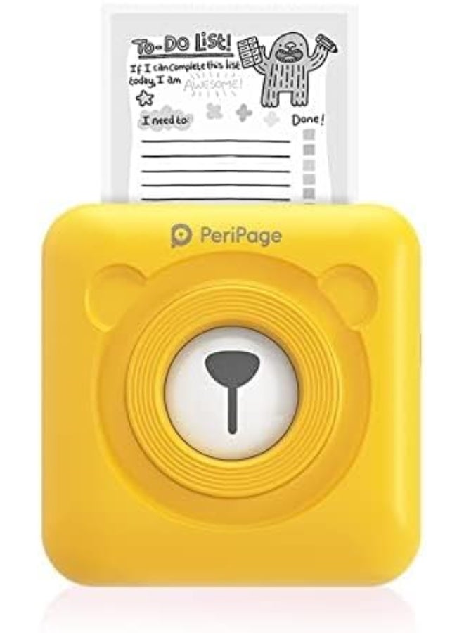 PeriPage A6 304dpi Sticker Printer - Mini Thermal Printer, A6 Sticker Maker Machine, Portable Bluetooth Pocket Phone Printer for Anatomy Flashcards, Journal, Notes, Kids Gift, Receipts, Yellow - Image 2