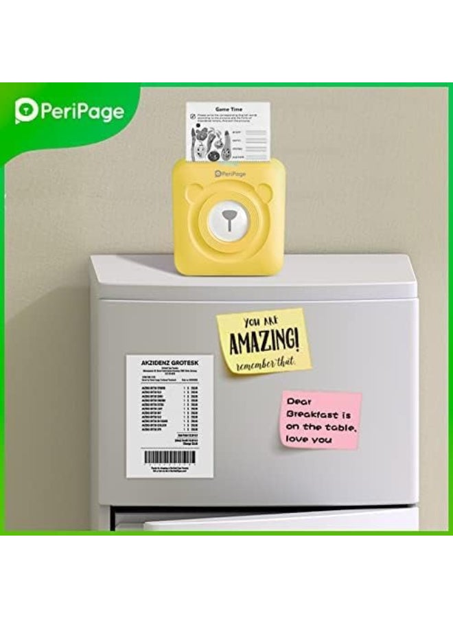 PeriPage A6 304dpi Sticker Printer - Mini Thermal Printer, A6 Sticker Maker Machine, Portable Bluetooth Pocket Phone Printer for Anatomy Flashcards, Journal, Notes, Kids Gift, Receipts, Yellow - Image 5