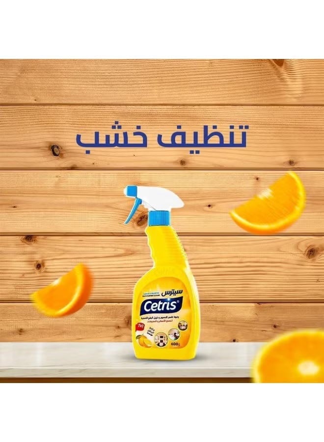 Cetris 7-in-1 Multi-Purpose Cleaner, Extra Strong, orange Scent, 1 Liter - Image 3
