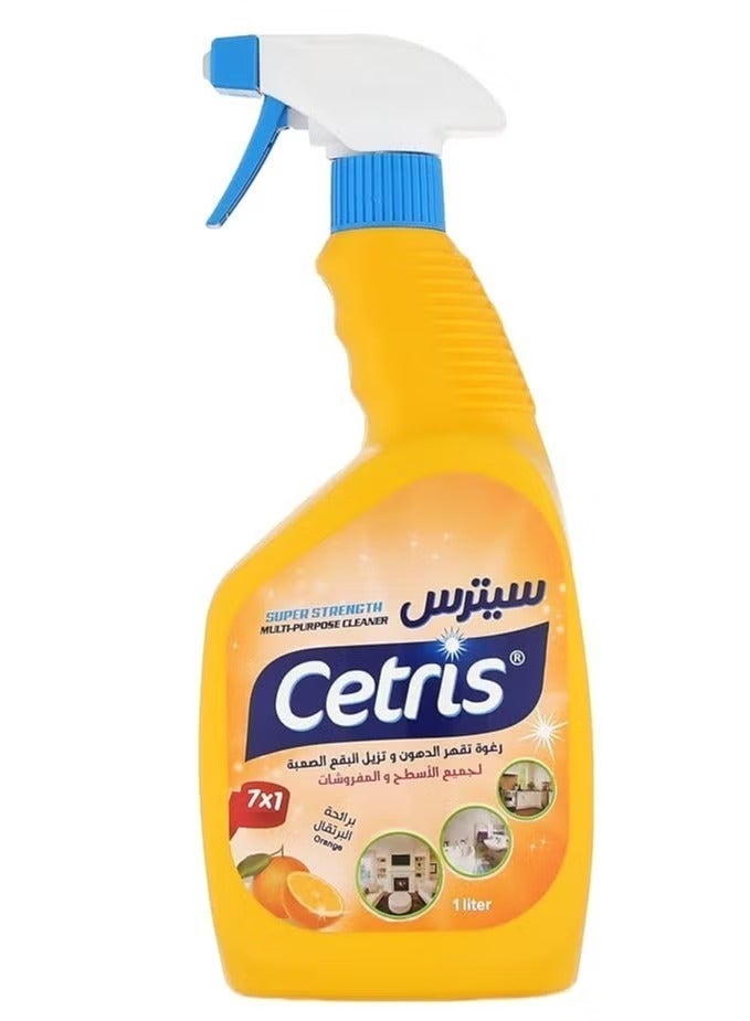 Cetris 7-in-1 Multi-Purpose Cleaner, Extra Strong, orange Scent, 1 Liter - Image 2