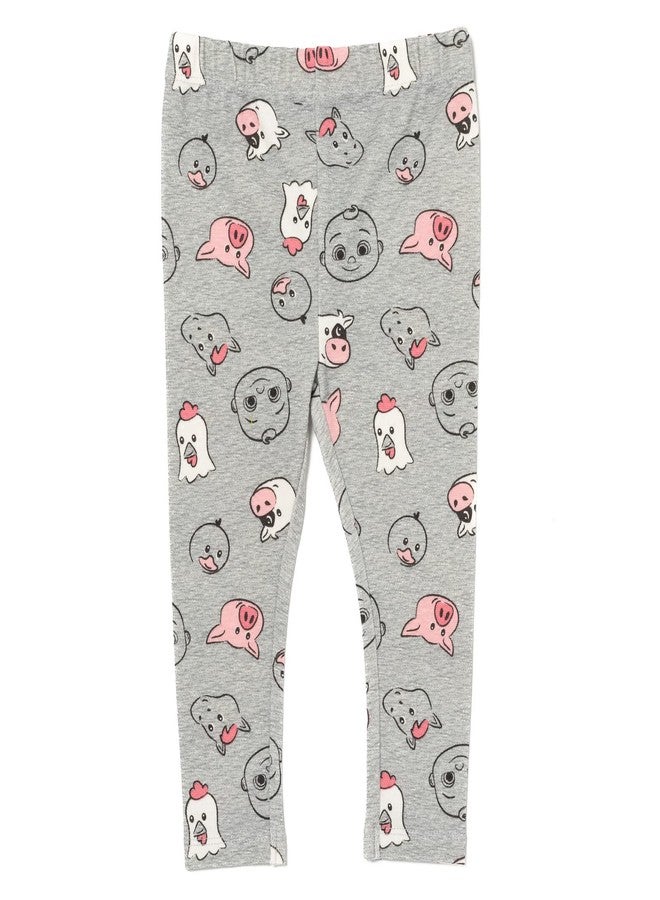 CoComelon JJ Infant Baby Girls Pullover Fleece Hoodie and Leggings Outfit Set Gray/Pink 24 Months - Image 3