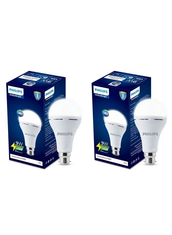 Philips 9W B22 LED Emergency Bulb, Emergency Light For Power-Cuts, Cool Day Light, Pack of 2 - Image 1