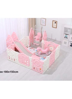 RBWTOYS RBW 5 in 1 Multi-function Playing Set, 5 In 1 Playpen & Fence,  Slide, Swing, Seesaw, Play Mat including All Kind of Kids Activities, Comfortable Slide for Baby Safety, Size:180x150x60cm  - Image 2