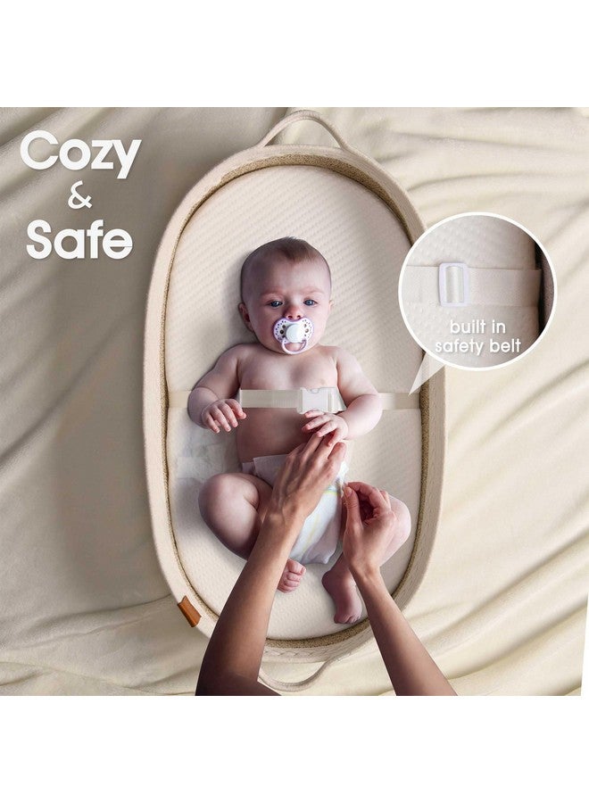 JJOO Baby Changing Basket Includes Diaper Caddy - Breathable & Waterproof Dual-Cover, Portable, Changing Pad for Dresser & Changing Table, Gift for Baby Shower, Cotton Rope Basket for Baby - Image 3