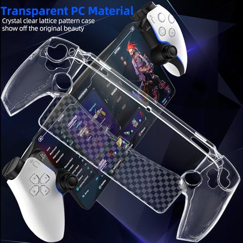 HEYSTOP Case for PlayStation 5 with Screen Protector Tempered Glass, PS5 Protective Case with Comfortable Ergonomic Grip, 6 Thumb Stick Caps (Clear) - Image 2