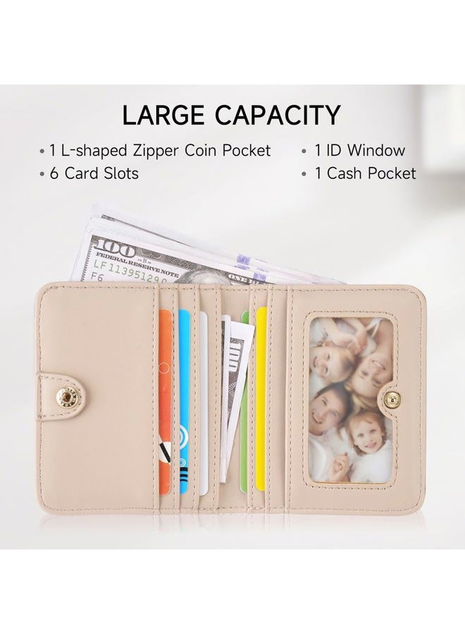 KITEVIUN Small RFID Wallet Women Ultra Thin Slim Womens Wallet Mini Compact Bifold Pocket Ladies Wallets for Women, 09-BROWN, Modern - Image 3