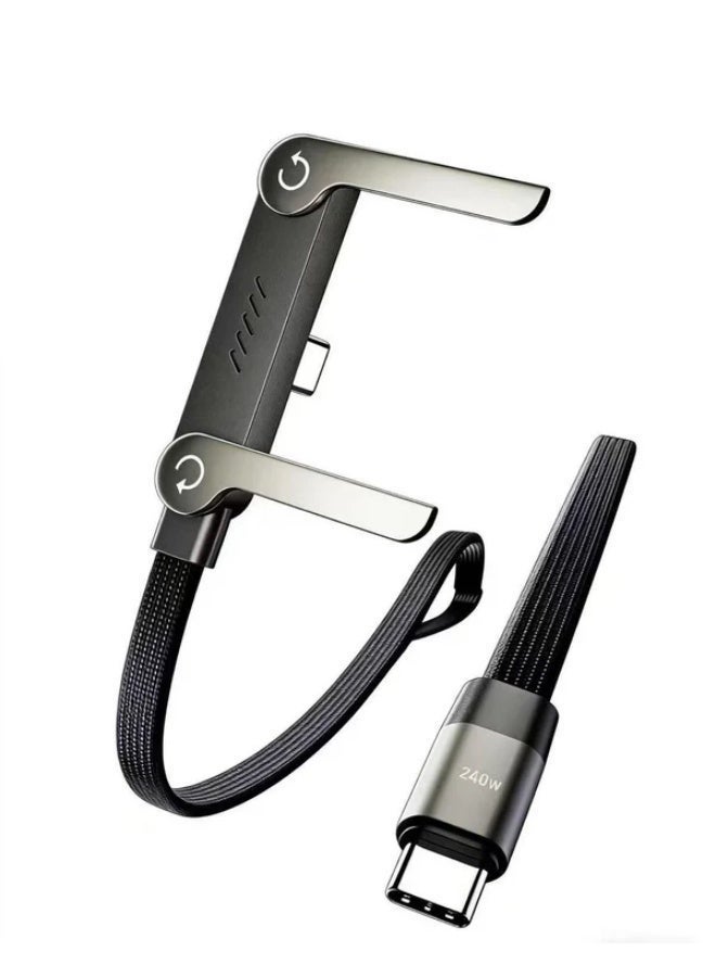Earldom 240W T-Shaped USB-C to USB-C Charging Cable – Fast Data & Power Transfer - Image 2