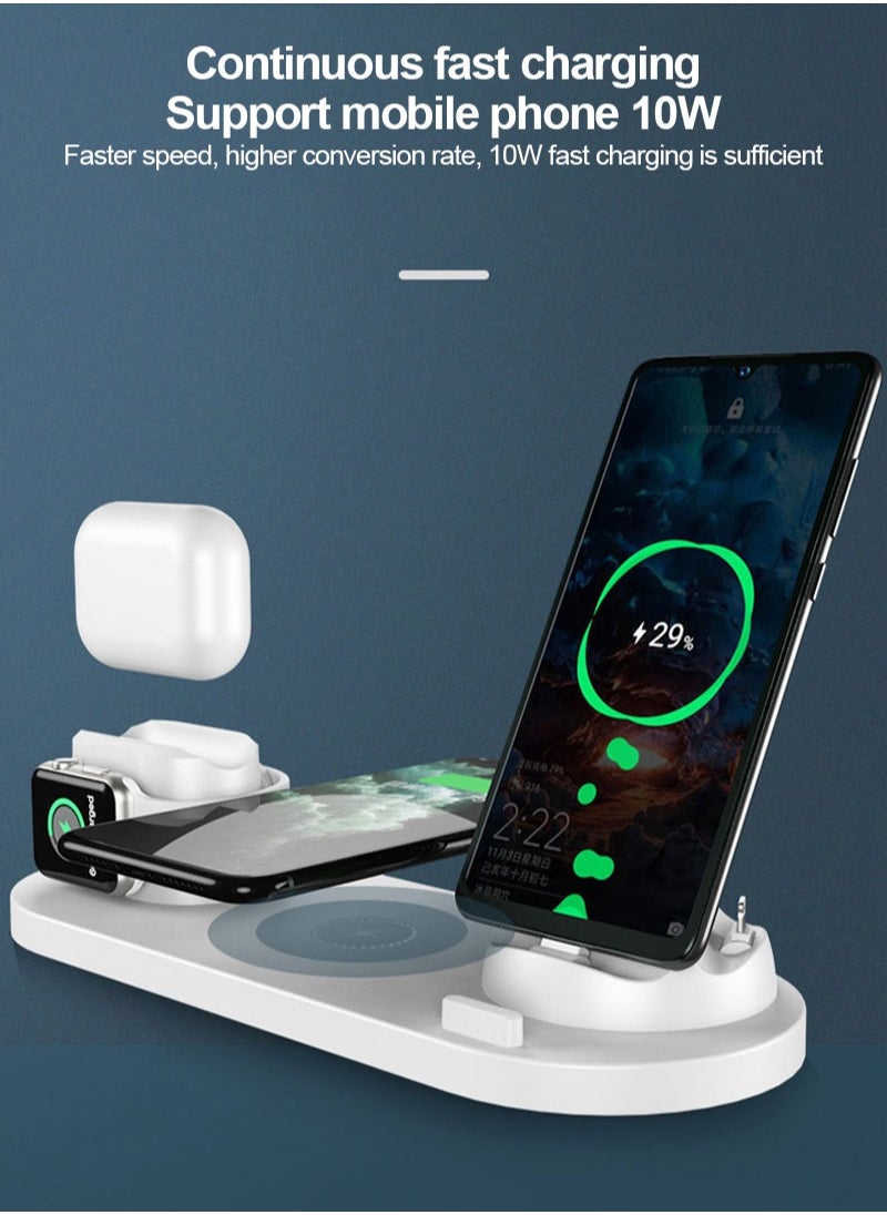 Glanfen - 7 in 1 Wireless Charger for Apple Watch/Pencil/Headphone/iPhone 15 pro max/14/13/Samsung S20/S10,Charging Dock Station for Other Qi Phones - Image 1