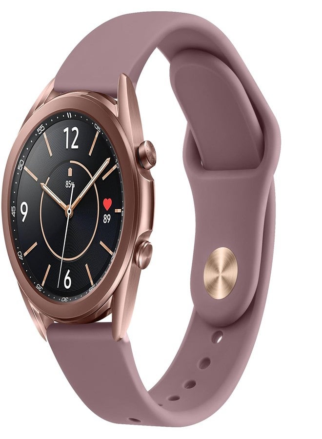 Meliya Band for Samsung Galaxy Watch 3 Bands 41mm Women Men, 20mm Adjustable Soft Silicone Sport Strap Replacement Band for Galaxy Watch 3 41mm (Rose Pink) - Image 1