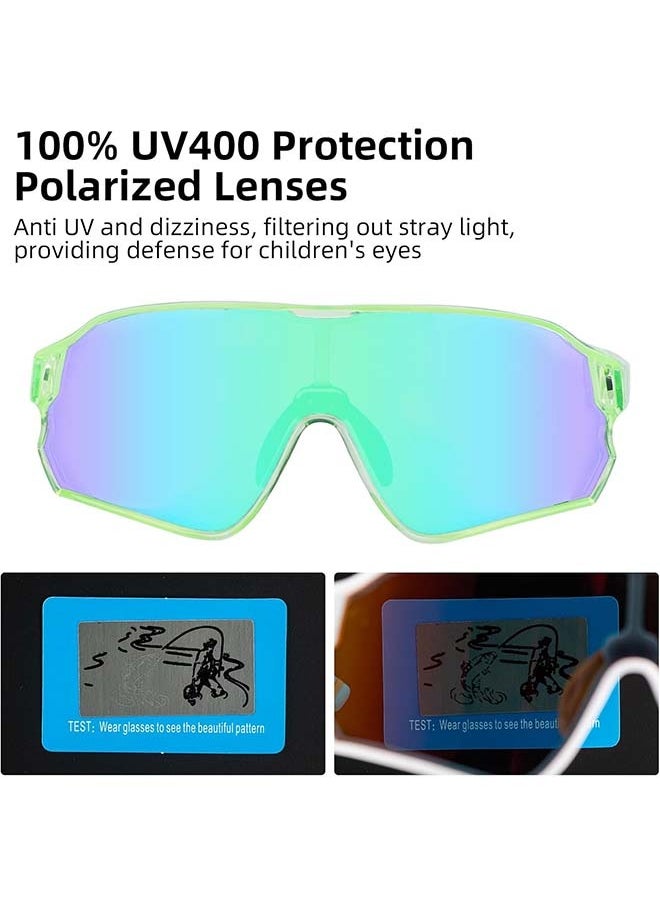 Rockbros ROCKBROS Kids Polarized Sunglasses Cycling Glasses Sport Sunglasses UV400 Protection for Youth Boys Girls Age 8-14  - Image 3