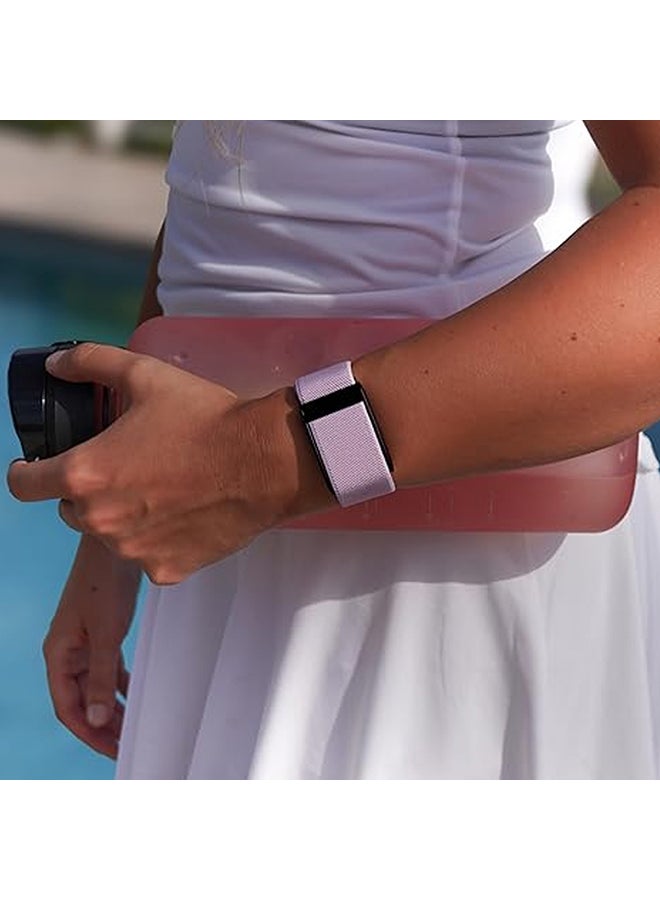 O Ozone Nylon Sport Band For Whoop 5.0 Band, Fast-Drying and Sweat-Wicking, Soft Adjustable Breathable Wristband Strap - Fitness Tracker Accessories- 
Pink - Image 5