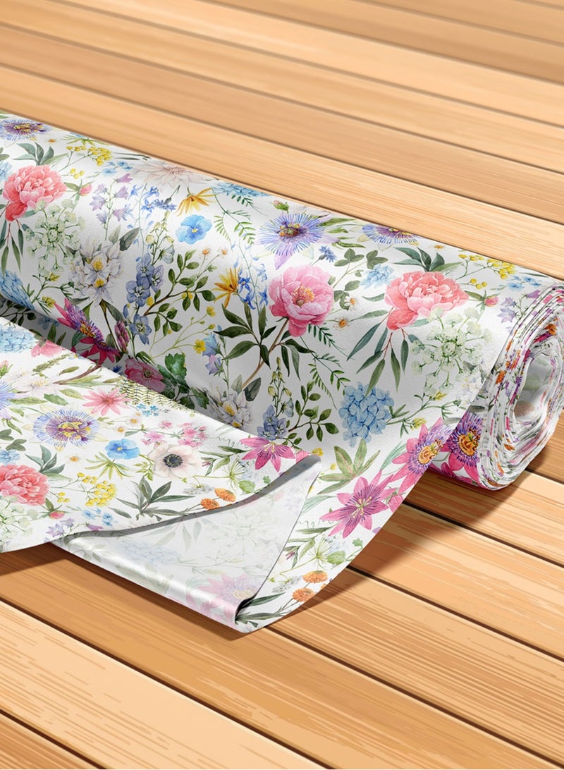 فيلاتو Ø¬Ù„Ø§Ø¨ÙŠØ© Ù…Ø®ÙˆÙŠØ± Ù…Ù† Ù‚Ù…Ø§Ø´ Ø­Ø±ÙŠØ± Ø§Ù„Ù„ÙŠÙ„ Ø¹Ø±Ø§Ù…Ù†ÙŠ Ø¨Ø§Ù„ÙŠØ§Ø±Ø¯Ø©ØŒ Ù†Ù‚Ø´Ø© Ø²Ù‡ÙˆØ± ÙˆØ±Ø¯ÙŠØ© Ø®Ø¶Ø±Ø§Ø¡ØŒ Ø®ÙŠØ§Ø·Ø© 58 Ø¨ÙˆØµØ© Ø¹Ø±Ø¶ - Image 5