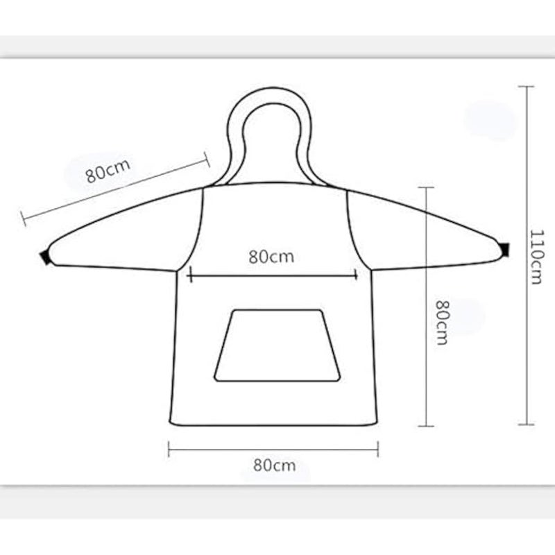 Loquat Blanket Sweatshirt, Oversized Hoodie Wearable Blanket, Soft Warm Comfortable Giant Front Pocket, One Size for Men Women Teens Friends - Image 5
