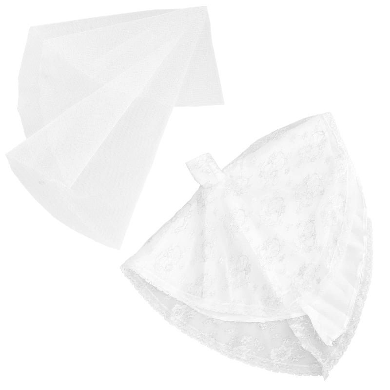 BARWA Wedding Dress with Veil White Princess Evening Party Clothes Wears Dress Outfit Set for 11.5 Inch Doll - Image 3