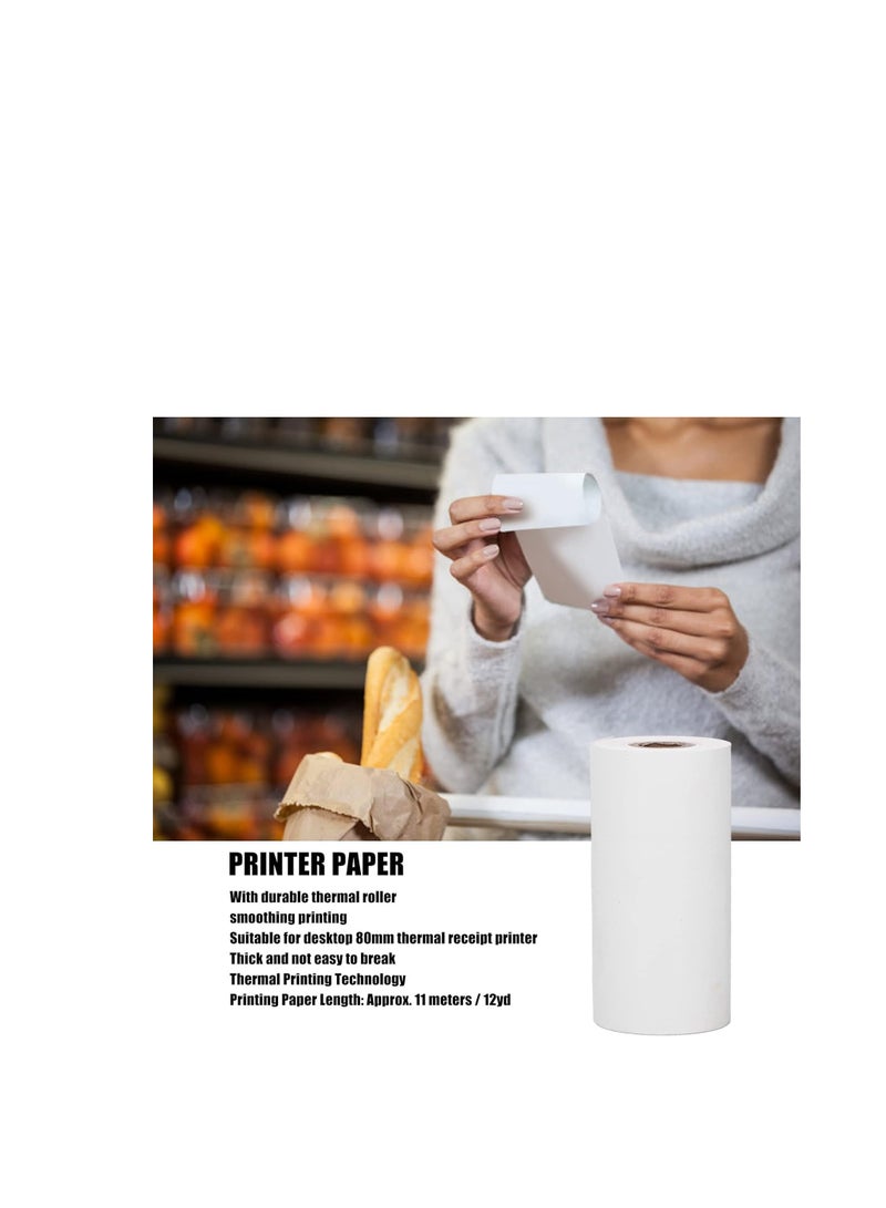 Terabyte 80x40 size  Thermal Paper Receipt Rolls 80x40mm Durable Thick 12 Meters Length Smoothing Printing Thermal Receipt Fits All POS Cash Printer  20 rolls - Image 4