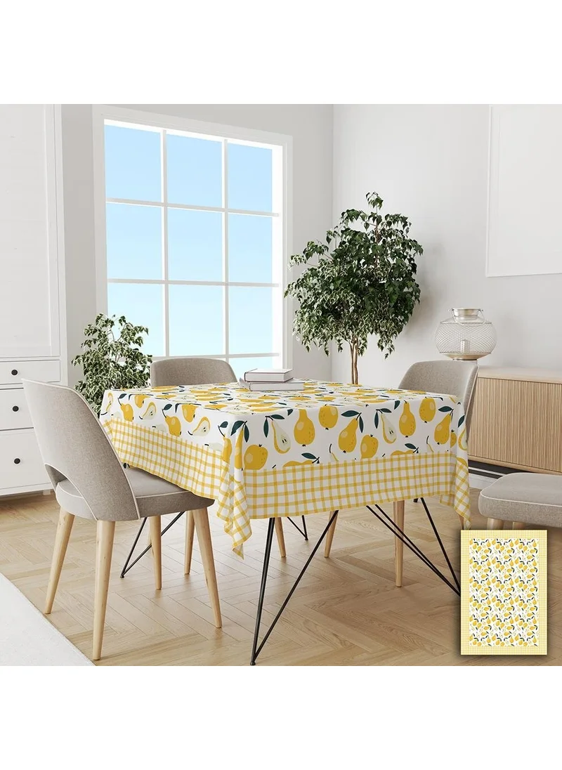 Yeni New Plaid and Pear Patterned, Easy to Clean, Stain-Repellent, Carefree Tablecloth