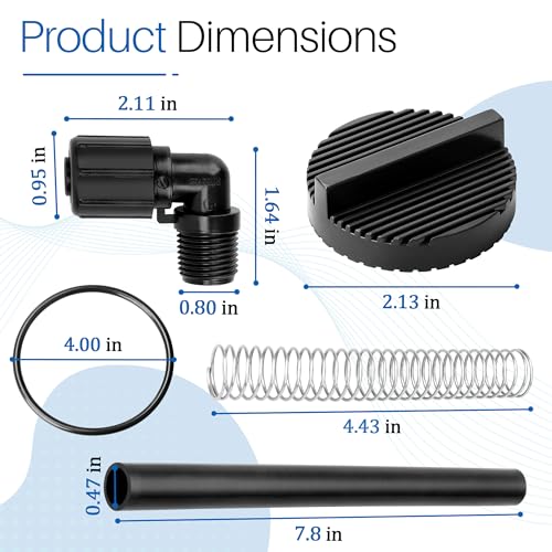 Dfnidy Chlorinator Tubing R172091 for Pentair Rainbow 320 ChlorineBromine Feeders Chlorinator Feeder Hose Kit with R172272 Elbow R171097 Tube Support Spring R172255 Screen and R172009 Chlorine ORing - Image 3
