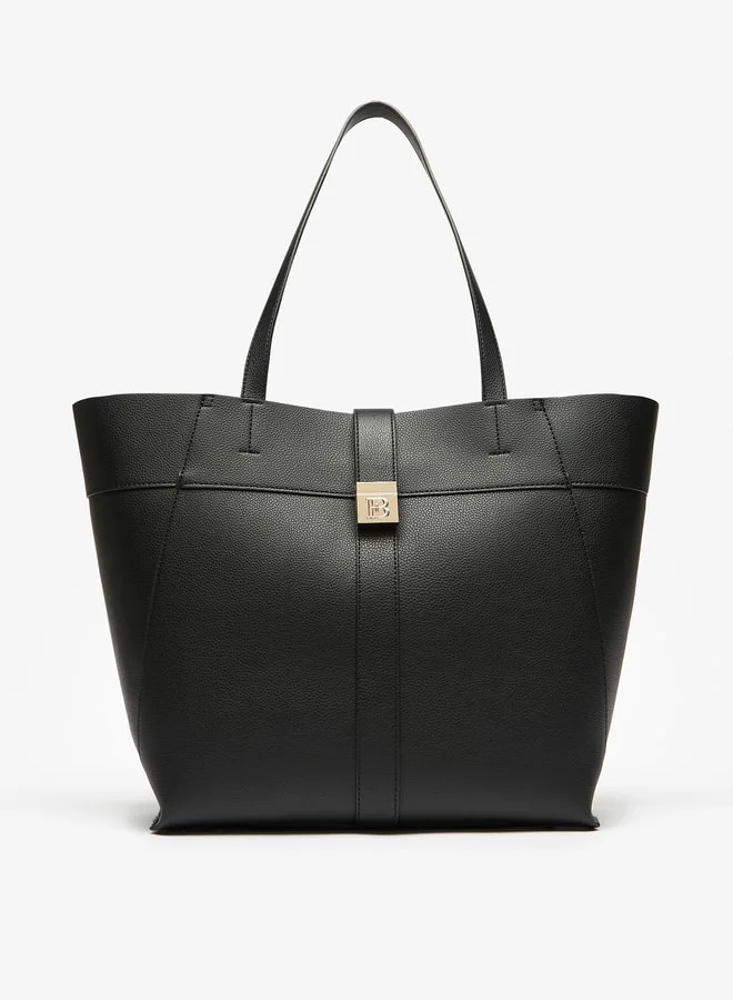 Flora Bella By Shoexpress Women's Solid Tote Bag with Handles and Zip Closure