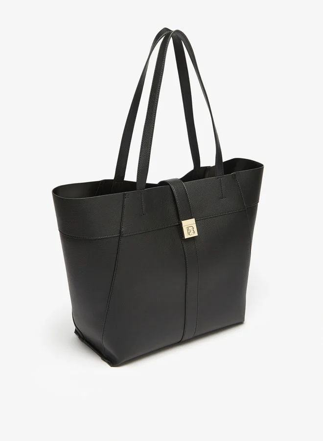 Flora Bella By Shoexpress Women's Solid Tote Bag with Handles and Zip Closure