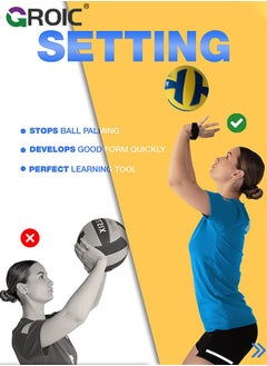 GROIC 5 Set Volleyball Training Equipment Aid Volleyball Gear Volleyball Knee Pads and Arm Sleeves Volleyball Spike Serving Trainer Accessories Volleyball Gifts for Adults Teenage Kids  - Image 4