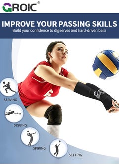 GROIC 5 Set Volleyball Training Equipment Aid Volleyball Gear Volleyball Knee Pads and Arm Sleeves Volleyball Spike Serving Trainer Accessories Volleyball Gifts for Adults Teenage Kids  - Image 5