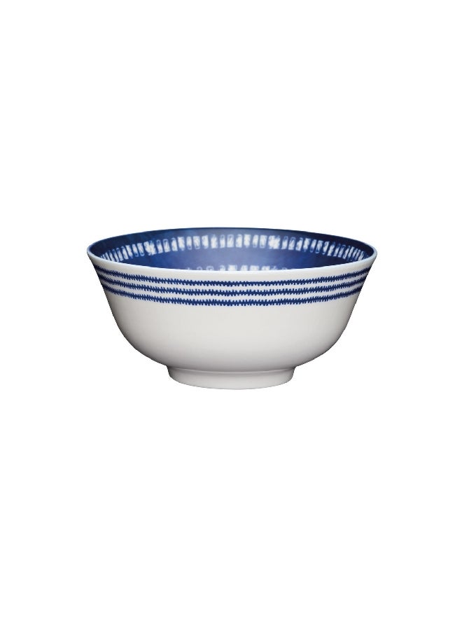 KitchenCraft Microwave and Dishwasher Safe Ceramic Bowl White and Blue 15.7 cm KCBOWL09 - Image 2