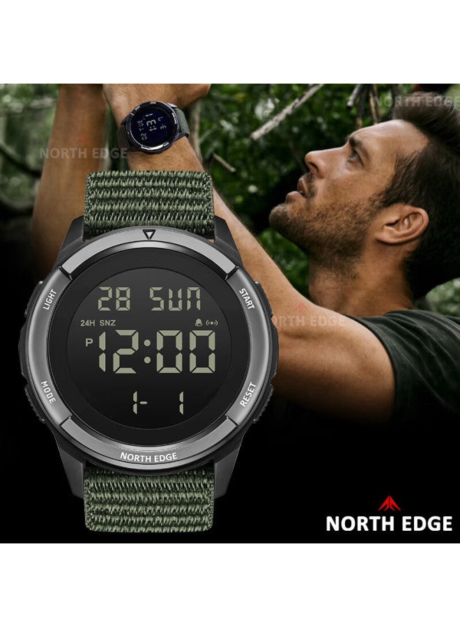 North Edge Military Training Sports Electronic Watch For Men, Military Style Alarm Clock, 50m Waterproof, Stopwatch, Countdown, Lightweight Student Watch - Image 2