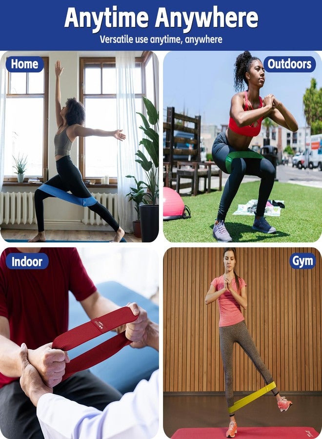 Coniflor Resistance Bands for Working Out - 5 Exercise Bands Set with Workout Guide - Fabric Elastic Bands for Physical Therapy - Fitness Bands Ideal for Legs Hip Glute - Image 4