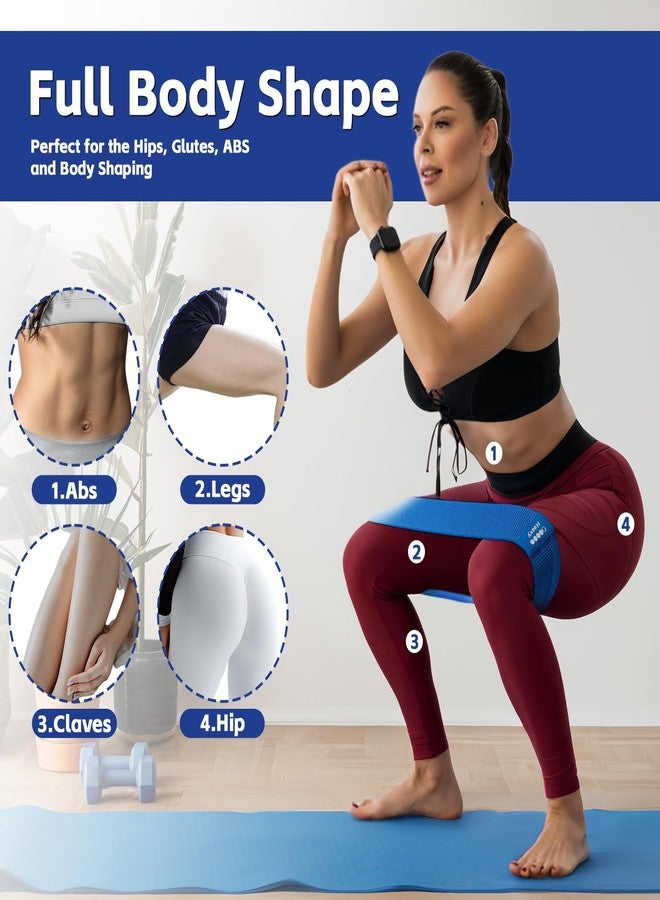 Coniflor Resistance Bands for Working Out - 5 Exercise Bands Set with Workout Guide - Fabric Elastic Bands for Physical Therapy - Fitness Bands Ideal for Legs Hip Glute - Image 3