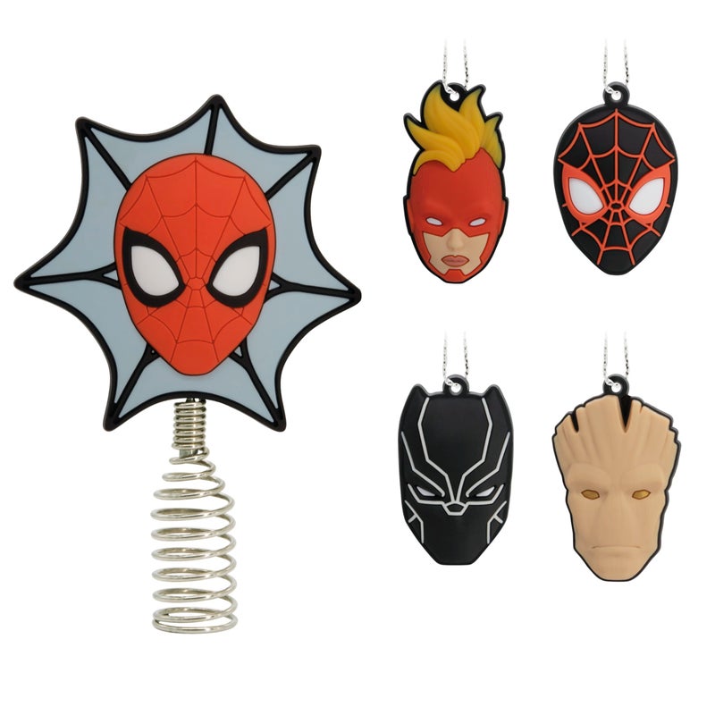 هولمارك Hallmark Marvel Super Heroes Mini Christmas Tree Topper and Olments من 5 - Image 1