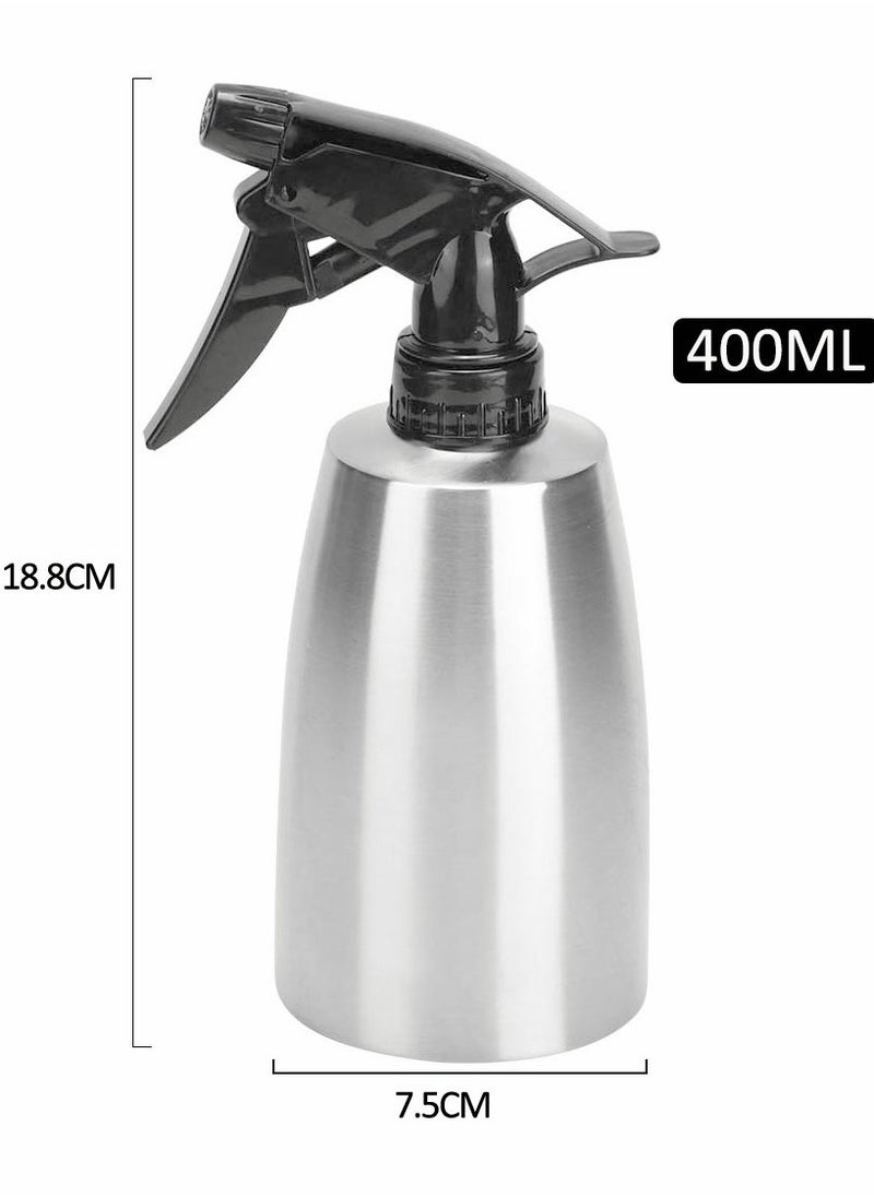 SYOSI - Fine Mist Plant Mister Handheld Pressure Stainless Steel Spray Bottles 400mL 13.5oz Watering Can with Adjustable Nozzle for Outdoor Indoor Gardening and Cleaning Work - Image 1