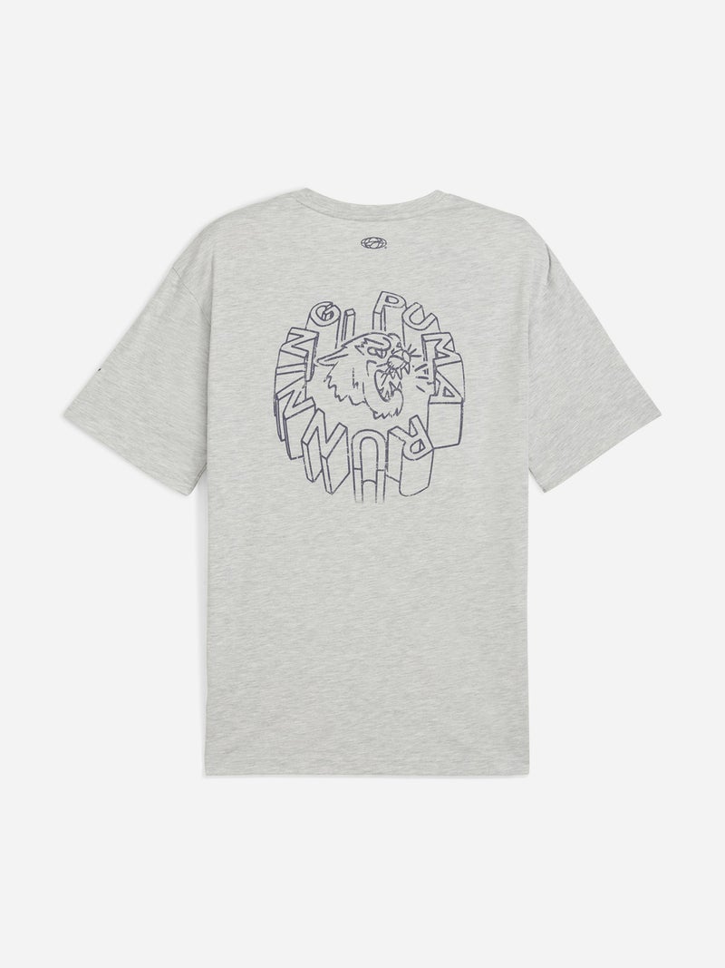 PUMA تي شيرت بومّا جرافيك بحجم كبير للركض - Image 4