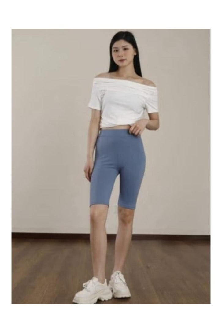 No brands شورت نسائي بدون خياطة بطول الركبة، بنطال ضيق للمشي وتمارين اليوغا وأكتيفيوير KU403 - Image 4