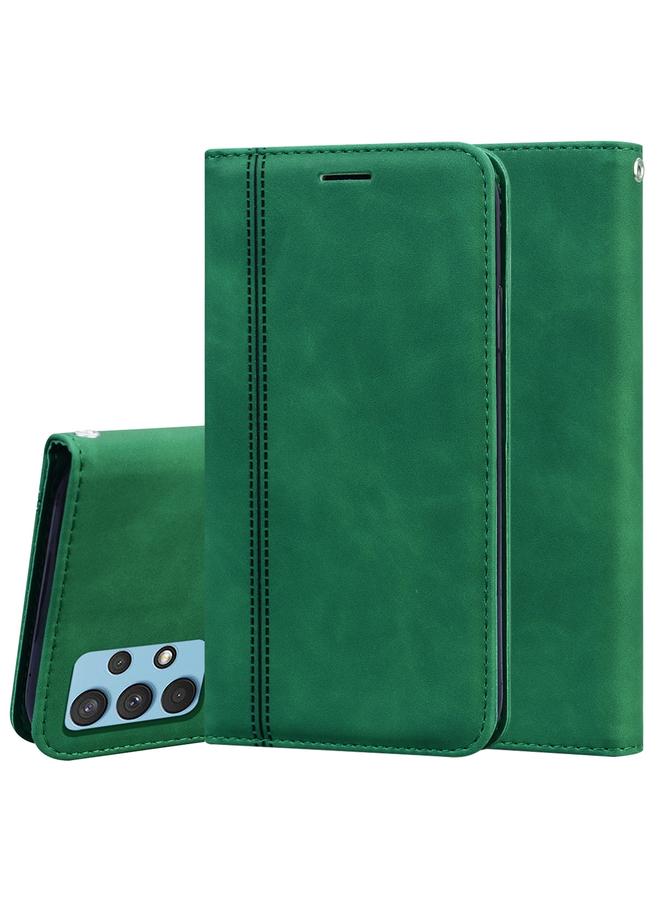 إيروريكس جراب لهاتف Samsung Galaxy A32 4G Frosted Business Magnetic Flip أفقي من جلد البولي يوريثان مع حامل وفتحة بطاقة وحبل - Image 1