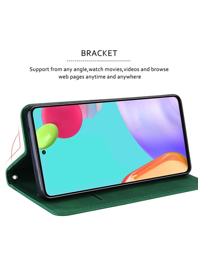 إيروريكس جراب لهاتف Samsung Galaxy A32 4G Frosted Business Magnetic Flip أفقي من جلد البولي يوريثان مع حامل وفتحة بطاقة وحبل - Image 5