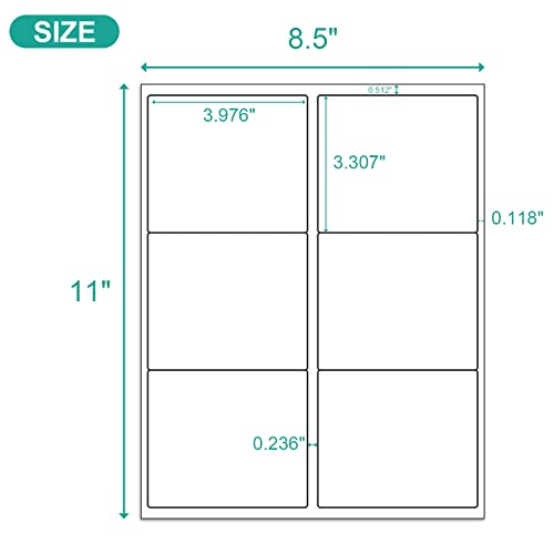 MFLABEL 3-1/3" x 4" FBA Shipping Labels - 6-UP on 8.5x11 Sheet, 100 Sheets (600 Labels) | Easy to Peel & Pop-Out Design for Laser & Inkjet Printers | Address Labels for Amazon FBA, UPS, FedEx - Image 2